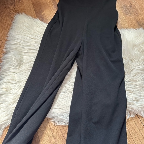 LULU’S Edith Black Strapless Wide-Leg Jumpsuit - Picture 5 of 8